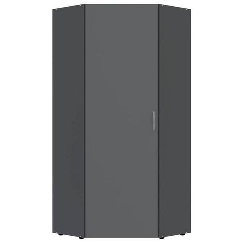 Xora Eckschrank , Graphit , Holzwerkstoff , 5 Fächer , 80x185x80 cm , BQ - Bündnis für Qualität, Made in Germany, DIN EN ISO 9001 , Typenauswahl,
