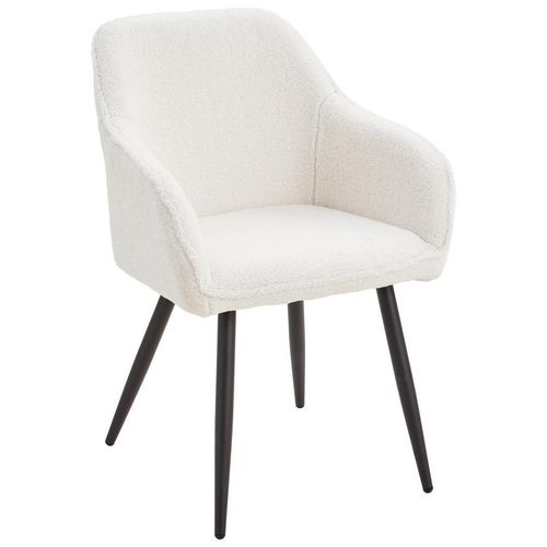Livetastic Armlehnstuhl , Weiß , Holz, Metall, Textil , Pappel , Sperrholz , Füllung: Schaumstoff , Rundrohr , 56x82x60 cm , Esszimmer, Stühle,