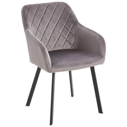 Livetastic Armlehnstuhl , Grau , Holz, Metall, Textil , Pappel , Sperrholz , eckig , 54x87x64 cm , Esszimmer, Stühle, Esszimmerstühle, Armlehnenstühle