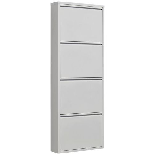 Carryhome Schuhkipper , Weiß , Metall , 50x136.5x15 cm , Typenauswahl , Garderobe, Schuhaufbewahrung, Schuhkipper