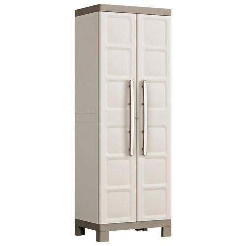 Keter Geräteschrank , Taupe, Beige , Kunststoff , 4 Fächer , 65x182x45 cm , Aufbewahrung & Schutzhüllen, Geräteschuppen