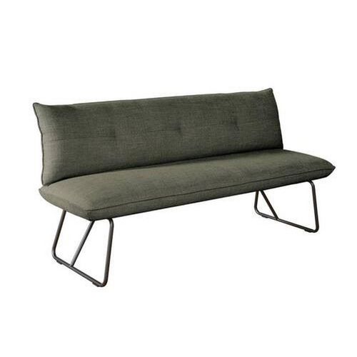 Dieter Knoll Sitzbank , Grün , Metall, Textil , 2-Sitzer , 180x90x70 cm , Goldenes M , Lederauswahl, Stoffauswahl, Typenauswahl, mit Rückenlehne, in