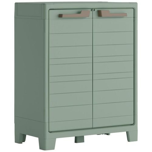 Keter Geräteschrank , Jadegrün , Kunststoff , 2 Fächer , 80x100x44 cm , Aufbewahrung & Schutzhüllen, Geräteschuppen