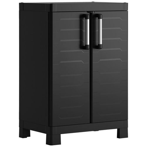 Keter Geräteschrank , Schwarz , Kunststoff , 2 Fächer , 65x97x45 cm , Aufbewahrung & Schutzhüllen, Geräteschuppen