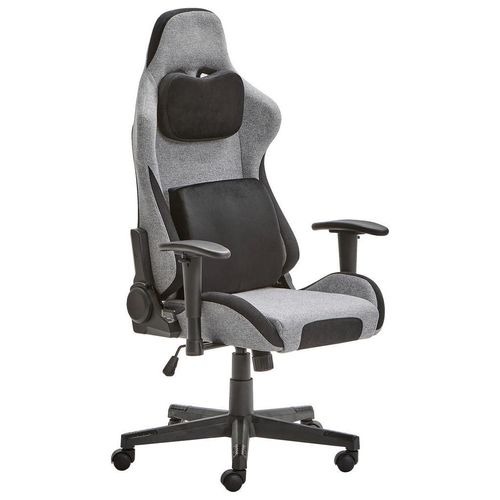 Livetastic Gamingstuhl , Grau, Schwarz , Kunststoff, Textil , Drehkreuz , 55x127x68 cm , Kinder- & Jugendzimmer, Jugendmöbel, Gamingstühle
