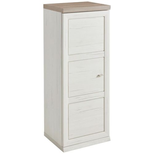 Hom`in Aktenschrank , Grau, Weiß , Holzwerkstoff , 2 Fächer , 50.6x131.6x43 cm , Typenauswahl, Beimöbel erhältlich , Arbeitszimmer, Aktenschränke