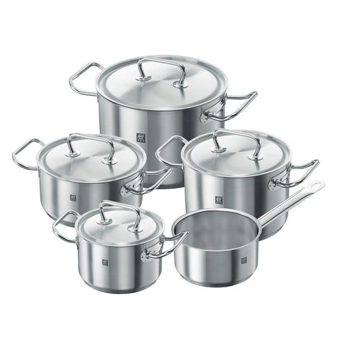 Zwilling Kochtopfset Twin Classic Mat. , Edelstahl , Metall , 5-teilig , 16 cm,20 cm,16 cm , 2 L,3.5 L,6 L,3 L,1.5 L , rund , Kochen, Töpfe, Topfsets