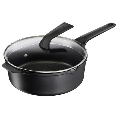 Tefal Pfanne Robusto , Schwarz , Metall , rund , 29.2x17.8x49.1 cm , backofengeeignet, PFOA-frei , Kochen, Pfannen, Bratpfannen
