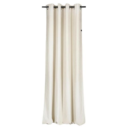 Schöner Wohnen Ösenschal SW-Peachy , Creme, Beige , Textil , Uni , 130x250 cm , Wohntextilien, Gardinen & Vorhänge, Fertiggardinen, Ösenschals