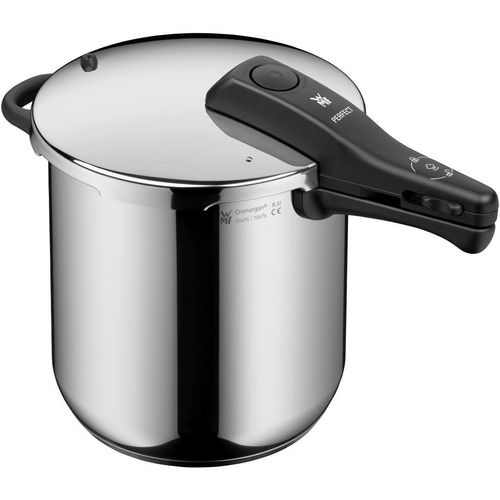 WMF Schnellkochtopf Perfect , Schwarz, Edelstahl , Metall , 8,5 L , abnehmbare Griffe , Kochen, Töpfe, Schnellkochtöpfe