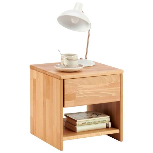 Mid.you Nachtschrank , Holz , Kernbuche , massiv , 1 Schubladen , 40x40x40 cm , Holzmöbel, Holztische, Nachttische Holz