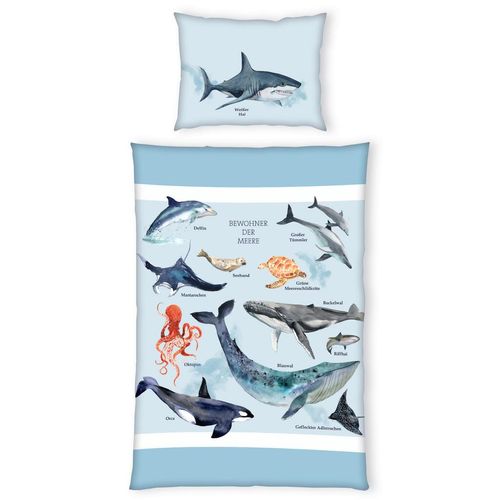 Xxxl Kinderbettwäsche , Blau , Textil , 135x200 cm , Oeko-Tex® Standard 100 , atmungsaktiv , Schlaftextilien, Bettwäsche, Kinderbettwäsche