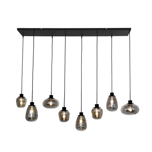 Pendelleuchte , Schwarz , Metall, Glas , 30x20-180x145 cm , höhenverstellbar , Lampen & Leuchten, Innenbeleuchtung, Hängelampen, Pendelleuchten