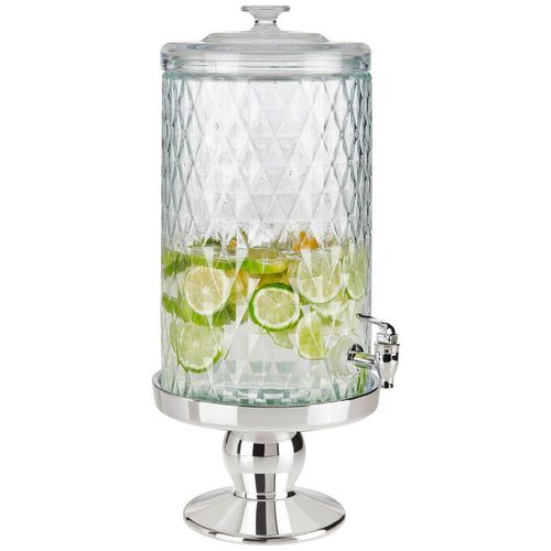 Novel Getränkespender Paris , Klar, Silber , Kunststoff, Glas , 7,6 L , Lfgb , Zapfhahn, für Kaltgetränke , Essen & Trinken, Barausstattung