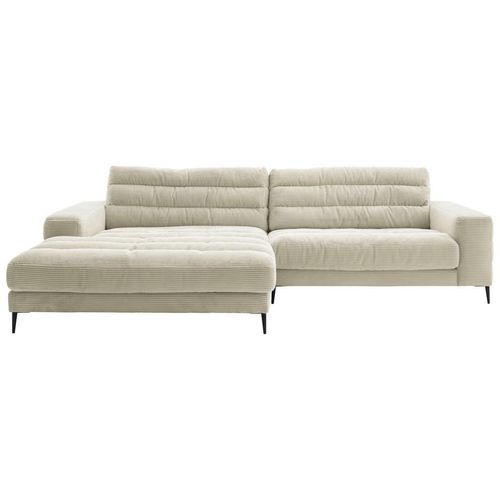 Dieter Knoll Ecksofa Badia , Natur , Textil , 4-Sitzer , Füllung: Polyurethan (Pur) , Ottomane links , 296x207 cm , Goldenes M, DGM , Typenauswahl,
