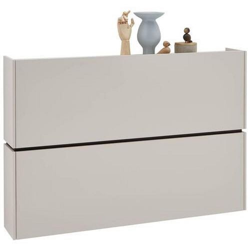 Voleo Hängeschuhschrank , Kaschmir , Holzwerkstoff , 140x93x22 cm , Typenauswahl, Beimöbel erhältlich, hängend , Garderobe, Schuhaufbewahrung,