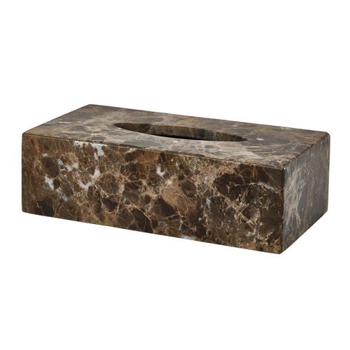 Aquanova Taschentuchbox Hammam , Braun , Stein , 13x7.5x25.5 cm , Badaccessoires, Waschplatzzubehör, Taschentuchboxen