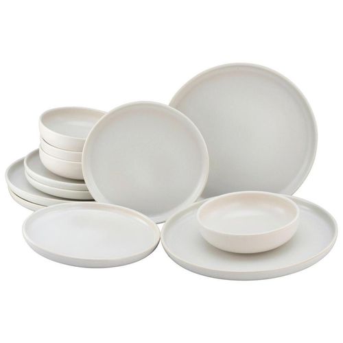 Creatable Tafelservice , Weiß , Keramik , 12-teilig , Uni , Essen & Trinken, Geschirr, Geschirr-Sets, Tafelservice