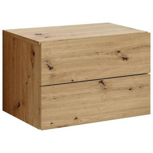 Livetastic Nachtschrank , Eiche Artisan , Holzwerkstoff , 2 Schubladen , 42x28x30 cm , hängend , Schlafzimmer, Nachttische