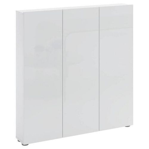 Xora Schuhschrank , Weiß , Holzwerkstoff , 10 Fächer , 110x115x19 cm , Garderobe, Schuhaufbewahrung, Schuhschränke
