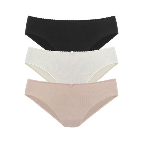 Jazz-Pants Slips VIVANCE, Damen, Gr. 48/50, rosa (rosé. creme, schwarz), Doppelripp, Obermaterial: 95% Baumwolle, 5% Elasthan, unifarben, bequem, Unterhosen, aus weicher und elastischer Rippware, mit zartem Röschen vorn