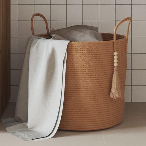 Aufbewahrungskorb Ø40X35 Cm Baumwolle | Farbe: Braun