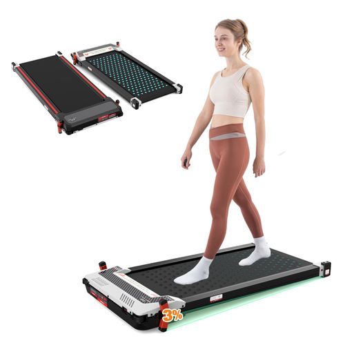 Heim-Laufbänder mit Steigung, beidseitig, mit Fußmassagematte-Funktion , 440W Bürstenloser Motor, 1-6KM/H, max.Last 120KG Walking/Jogging Pad