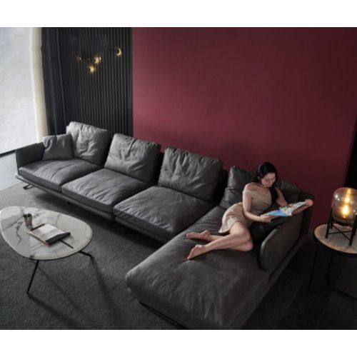 Italienische Möbel Wohnzimmer Soft Style Couchen Neu Design Ecksofa L-Form Couch