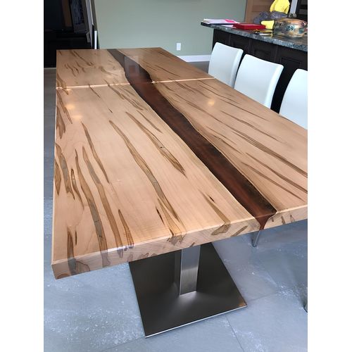 tisch epoxid harz esstisch echtes holz massive möbel wasserfall epoxy konferenz