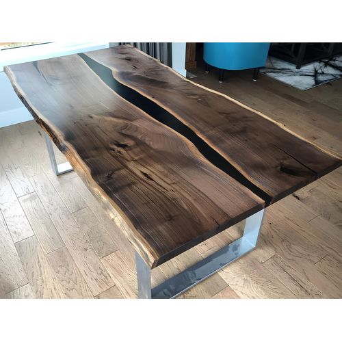 tisch esstisch tische epoxid harz epoxy echtes holz massive design möbel 220x90