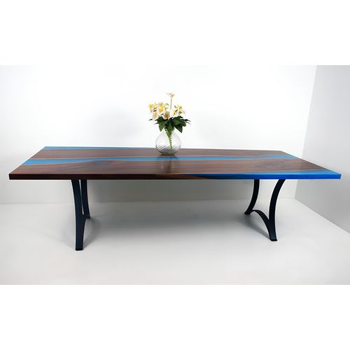 Moderne Tische Esstisch Design Tisch Harz Meer Fluss Möbel 220x90 Epoxid Ozean