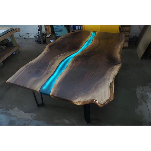 tisch esstisch tische epoxid harz epoxy massive design möbel 240x100 echtes holz