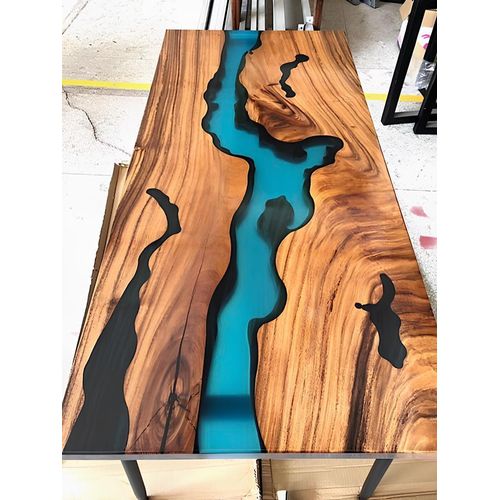 Moderne Tische Esstisch Design Tisch Harz Meer Fluss Möbel 220x90 Epoxid Ozean