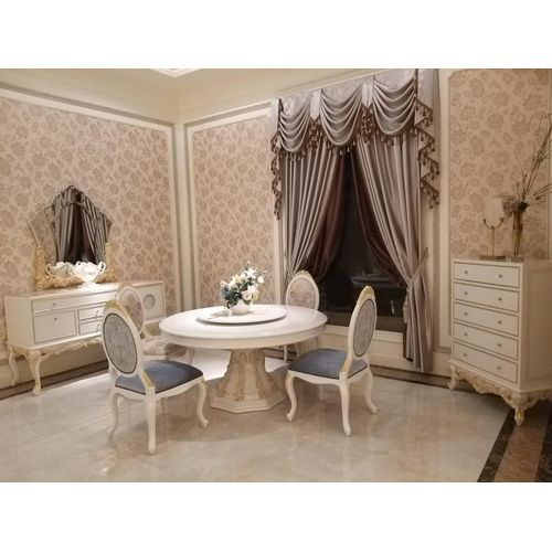 Runder Esszimmer Rund Tisch Holz Tische Runde Klassisch Barock Rokoko 150cm Neu