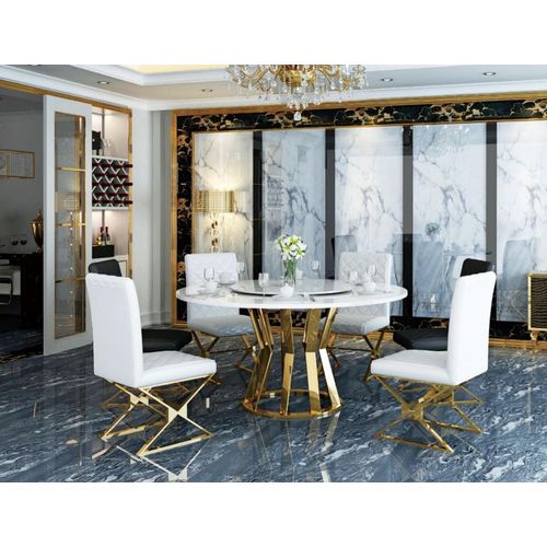 Runder Essttisch Tisch 130cm Metall Rund Konferenz Moderne Tische Edelstahl Neu