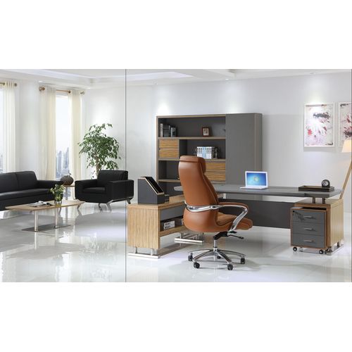 Designer Büro Arbeit Zimmer Set Regal Tisch Sessel Komplett Set Möbel 3tlg. Neu