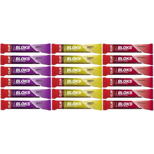 Clif Bar Unisex Clif Shot Bloks Mixpaket (18 x 60g)