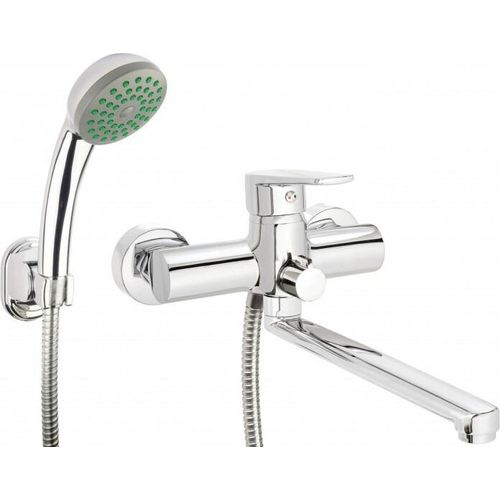 Waschtisch-Wandbatterie mit Brausegarnitur BUT_057M 5907650826361