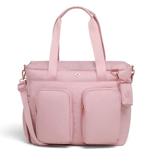 Wickeltasche HUGGIES BABYWEAR, Baby, rosa (bridal rose), Kunstfaser, unifarben, Taschen, inklusive Wickelunterlage