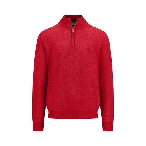 Troyer FYNCH-HATTON, Herren, Gr. XXXL, rot (poppy rot), Strick, Obermaterial: 100% Baumwolle, casual, regular fit, Langarm, Pullover, mit Logo an der Brust