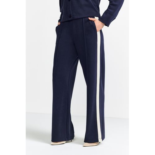 Bügelfaltenhose RICH & ROYAL, Damen, Gr. S, N-Gr, weiß (pearl weiß), Web, Obermaterial: 52% Modal, 42% Polyester, 6% Elasthan, casual, ausgestellt lang, Hosen, Mit elastischem Bund