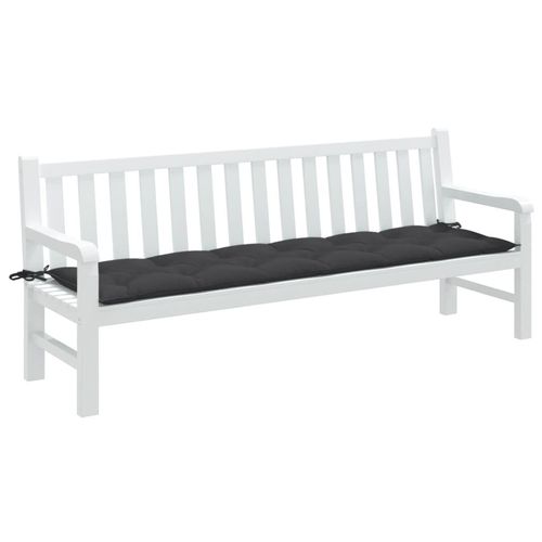 Gartenbank-Auflage Melange Grün Stoff | Farbe: Melange-Anthrazit | Größe: 200 x 50 x 7 cm