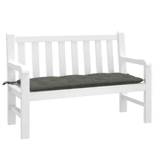 Gartenbank-Auflage Melange Grün Stoff | Farbe: Melange-Dunkelgrau | Größe: 120 x 50 x 7 cm
