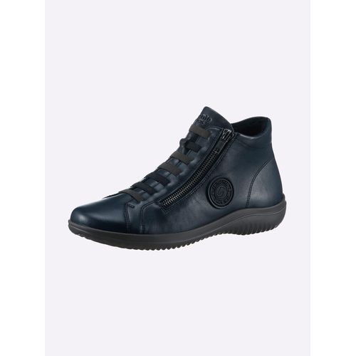 Stiefelette REMONTE, Damen, Gr. 41, blau (rauchblau), Glattleder, sportlich, Schuhe