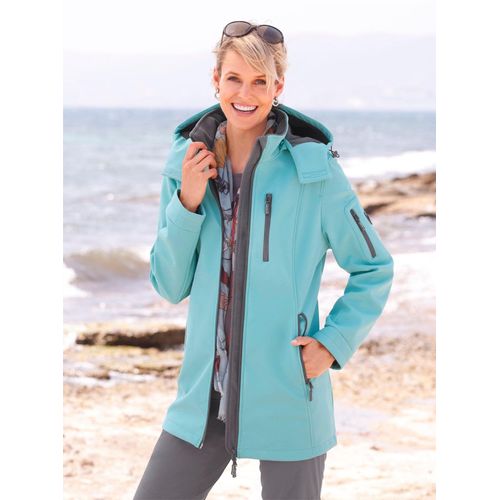 Softshelljacke CASUAL LOOKS, Damen, Gr. 21, blau (ozean), 94% Polyester, 6% Elasthan, unifarben, Langarm, Jacken