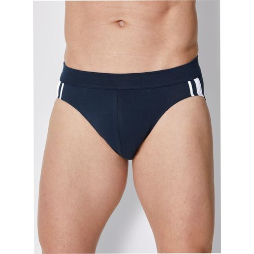 Slip SCHIESSER, Herren, Gr. 9, blau (marine), 95% Baumwolle, 5% Elasthan, Unterhosen