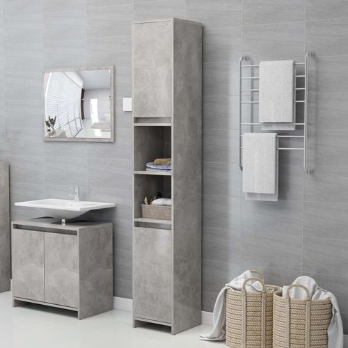 Badezimmerschrank 30X30X183,5 Cm Holzwerkstoff