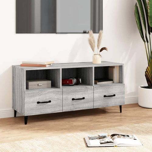 Tv-Schrank 102X35X50 Cm Holzwerkstoff | Farbe: Grau Sonoma