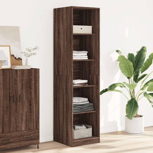 Kleiderschrank Mit Schubladen Braun Eichen-Optik Braune Eiche | Größe: 50 x 50 x 200 cm | Menge: 4 Böden