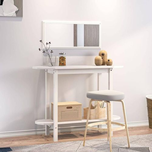 Konsolentisch 110X40X80 Cm Massivholz Kiefer | Farbe: Weiß